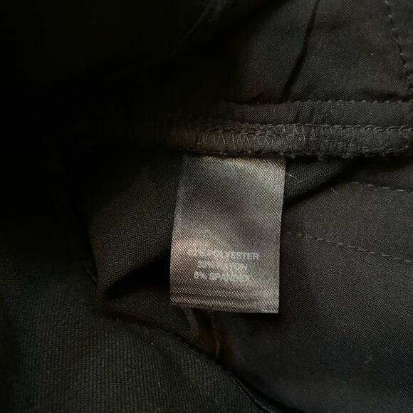 WHBM Black Flat Front High Waist Slim Leg Stretch Work Pants Women's Size 8 - Picture 6 of 7